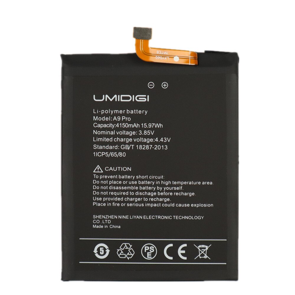 100% Originele Voor Umi Umidigi A9 Pro Batterij 4150Mah Vervangende Onderdelen Telefoon Accessoire Accu Met Tracking Nummer