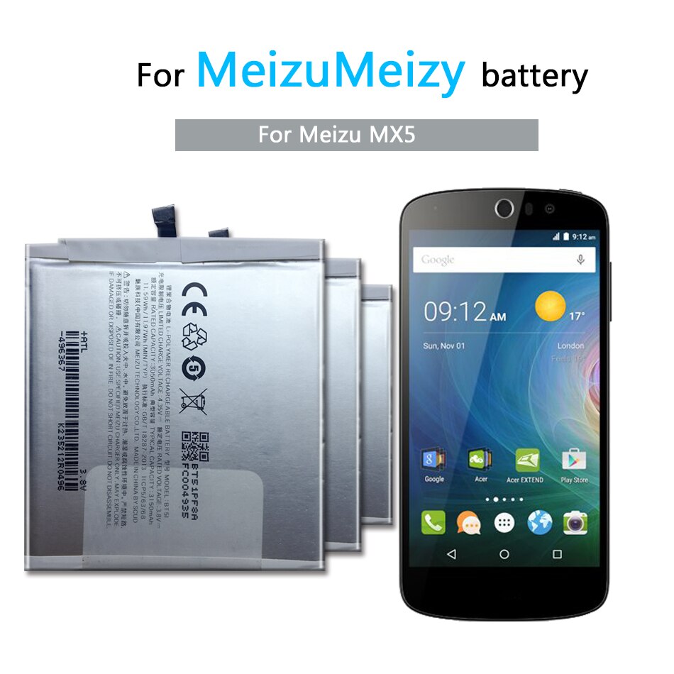 BT-51 Batterie Für Meizu MX5 Batterie MX 5 4 6 Pro M460 M575M M5776 M1 M2 M3 M6 Hinweis M681H m681Q L681H L681Q BT51 Bateria