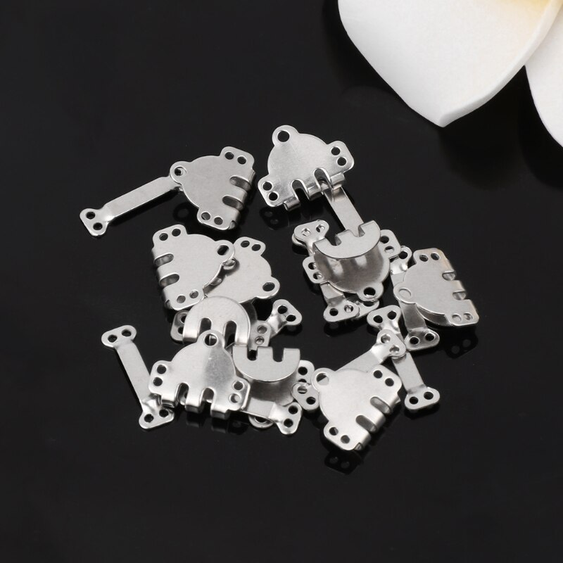 10x Trouser Skirt Hooks + Bars Fasteners For Suit Pants Extenders Tailor Sewing