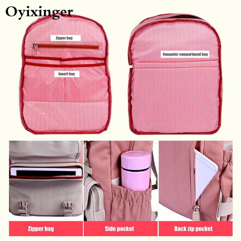 Leinwand Laptop Rucksack Frauen Rosa Rucksack Schul Für Teenager Mädchen Reise Rucksack Mochila Feminina Sack A Dos