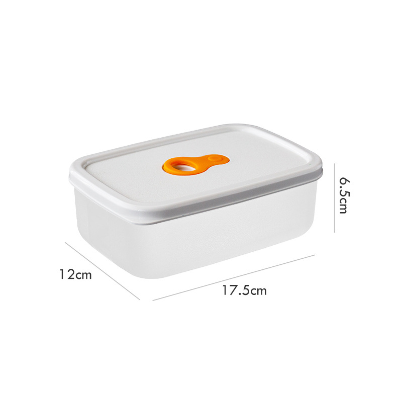 Refrigerator Sealed Fresh-Keeping Box Fruit Meat Freezing Organizer Cans Kitchen Plastic Food Storage Case Container Lunch Box: Red