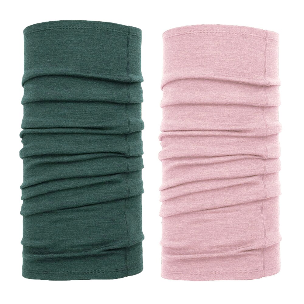 Adult 100% Merino Wool Neck Gaiter - Ski Face Mask Neck Warmer Ring Wrap for Men Lightweight 1 Layer Warm Cover &amp; Scarf 2-Pack: Pack F (2 Pairs)