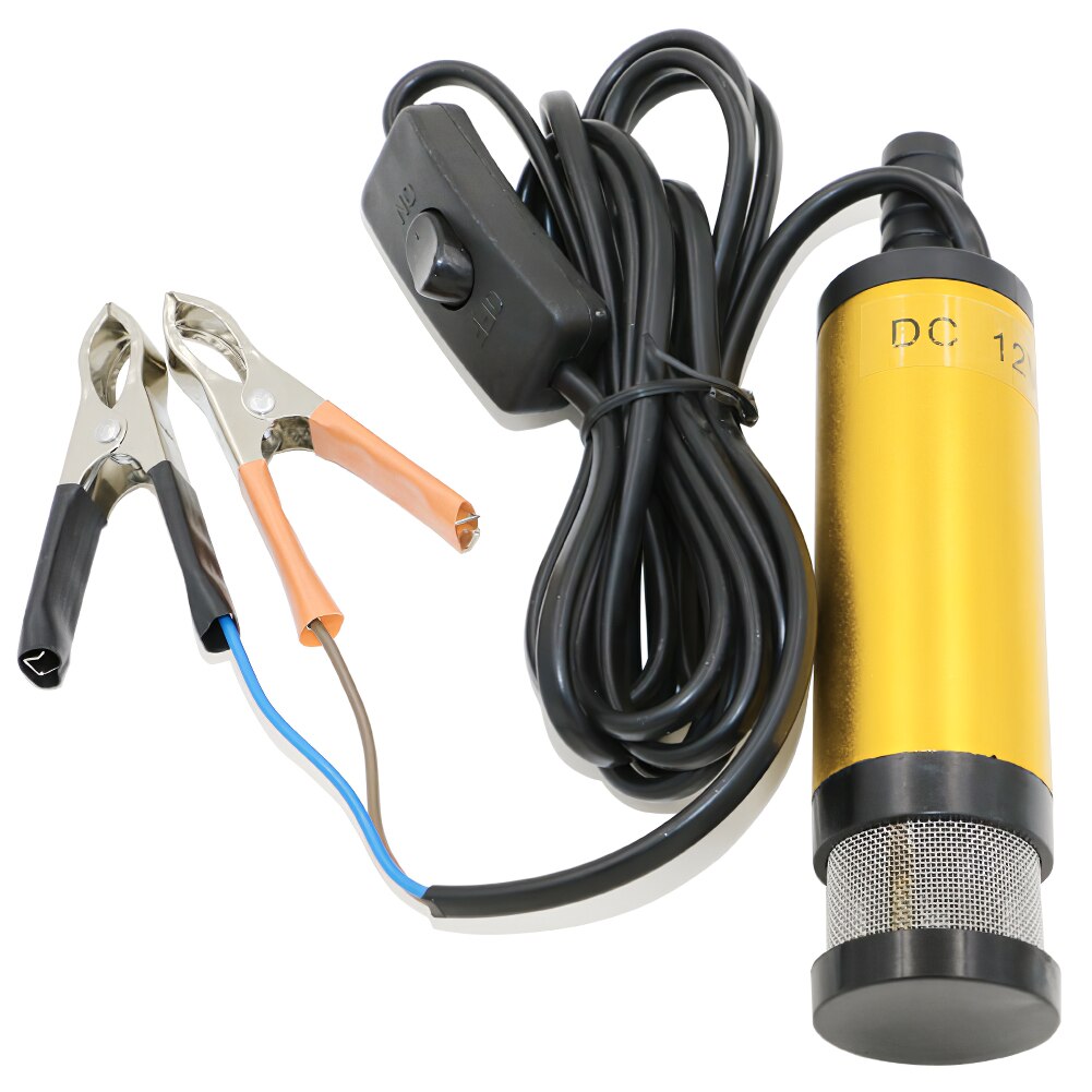 Portable Mini Electric Diesel Pump Fuel Oil Transfer Refueling 12V DC Stainless Steel Car Motorbike 2L/min Fuel Transfer Pump