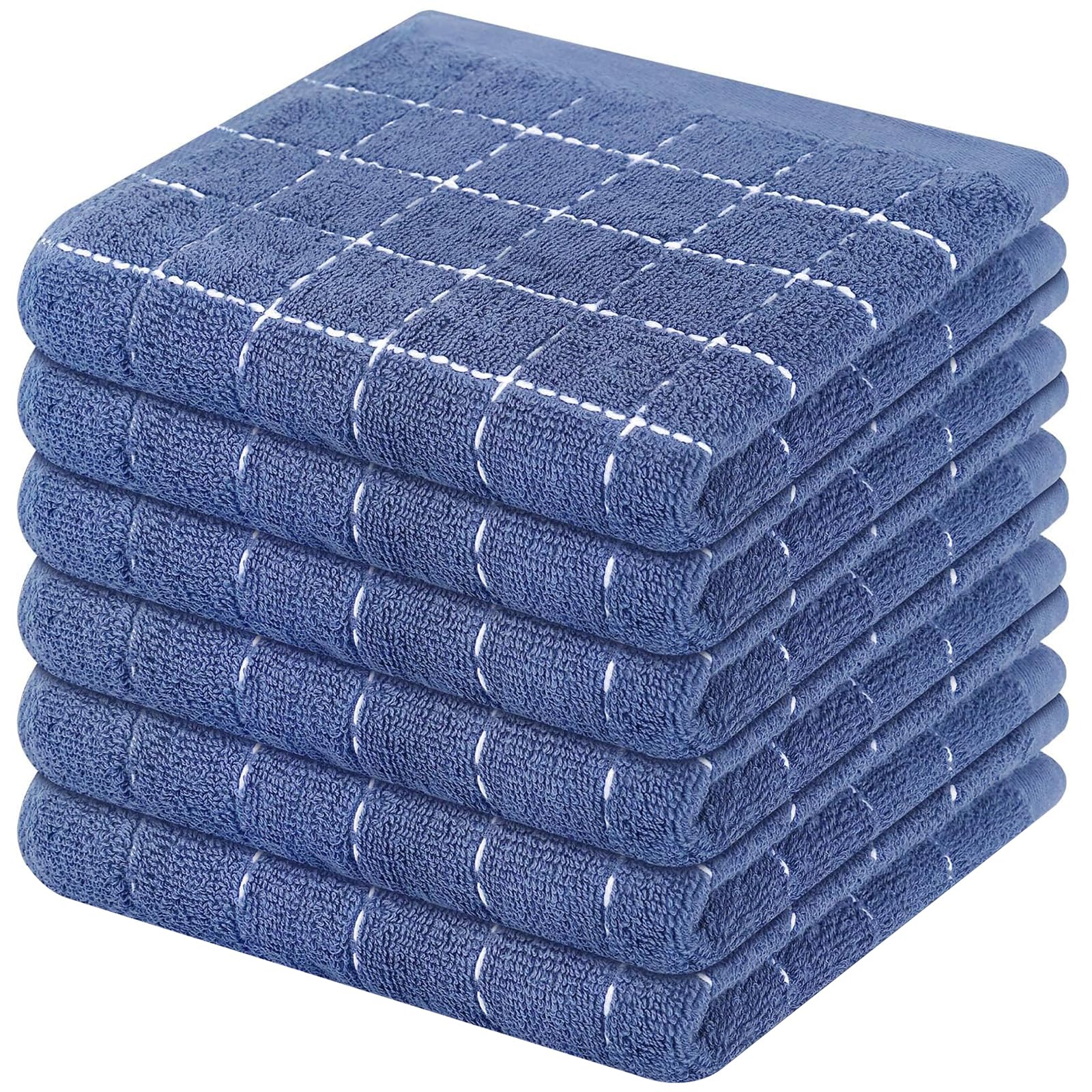 Olanly-toalla de cocina 100% de algodón, paño de limpieza del hogar súper suave y absorbente, trapos para platos diarios reutilizables, paño grueso para platos