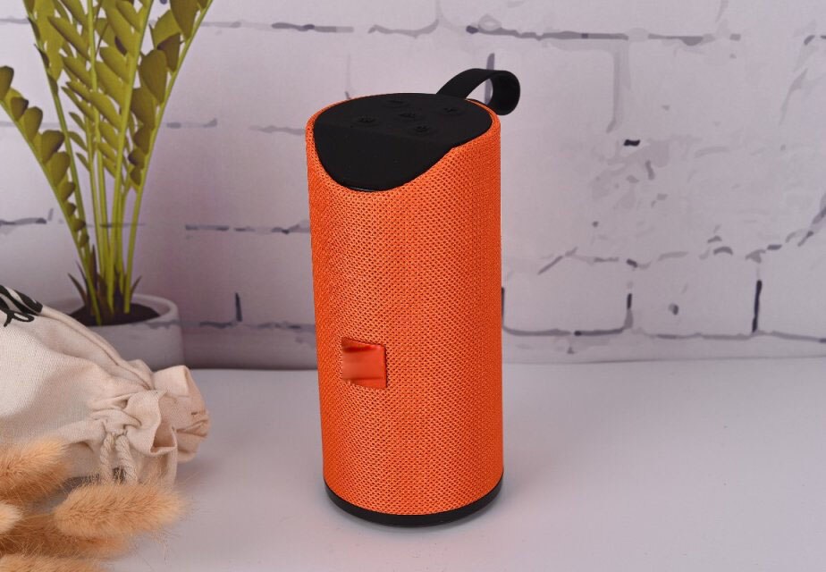 Bluetooth Speaker Portable Outdoor Loudspeaker Wireless Mini Column 3D 10W Stereo Music Surround Support FM TFCard Bass Box: Orange