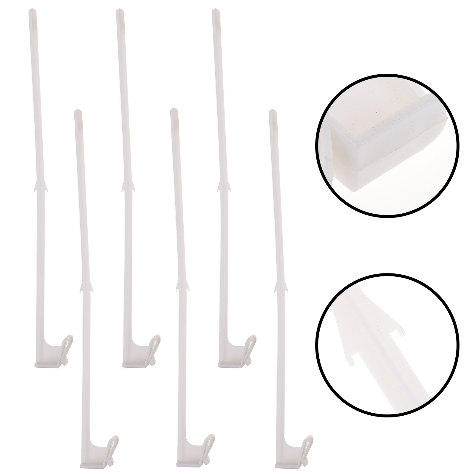 10Pcs Car Window Flagpoles Decor Car Flag Pole Car Logo Window Clip Without Flag