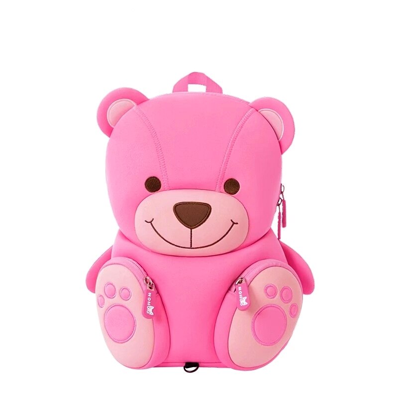 NOHOO sac à dos enfants mignon étanche enfant en bas âge sac à dos 3D dessin animé sacs d'école pour filles sac de voyage pour enfants: colour 1