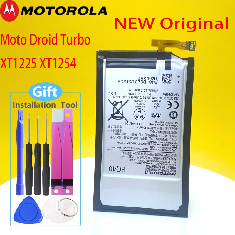 3900Mah EQ40 Batterij Voor Motorola Moto Droid Turbo XT1225 XT1254 Originele Mobiele Telefoon 100% Batterij