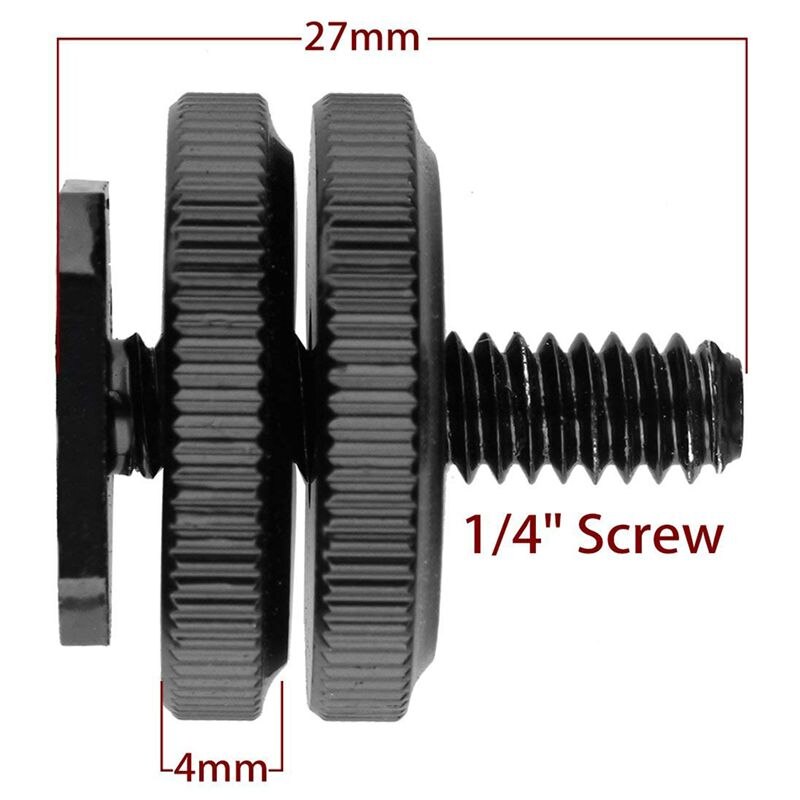 5 Pack 1/4 inch Flash Shoe Mount Adapter to Tripod Screw Converter Adapters with Double Nuts for DSLR Camera Rig Monitor LED