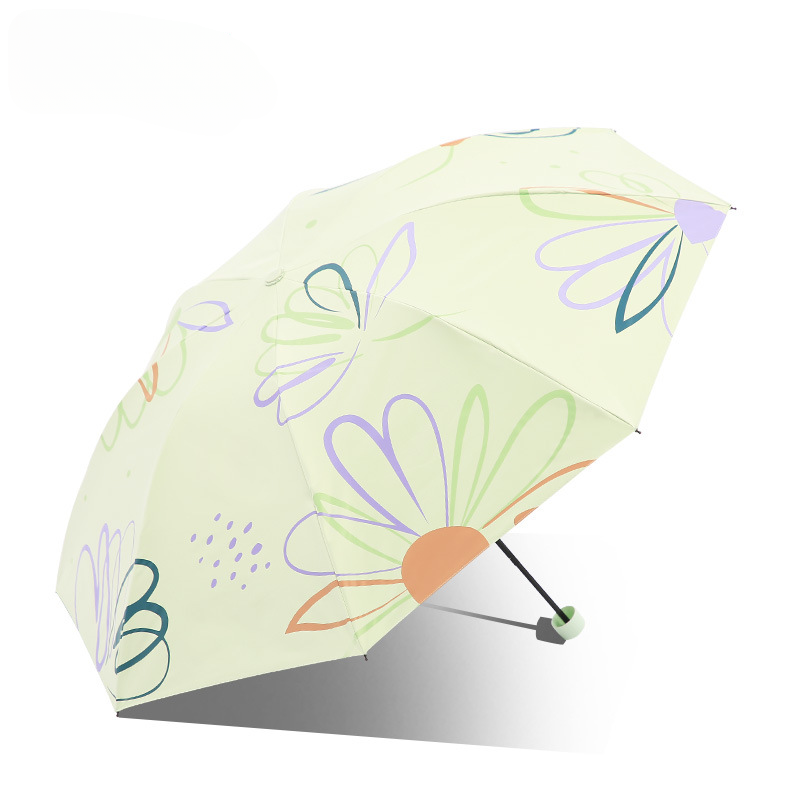 Authentieke Bescherming Tegen De Zon En Anti-Uv Parasol Draagbare Opvouwbare Parasol Paraplu Voor Zowel Regen Als Zonneschijn: Blauw