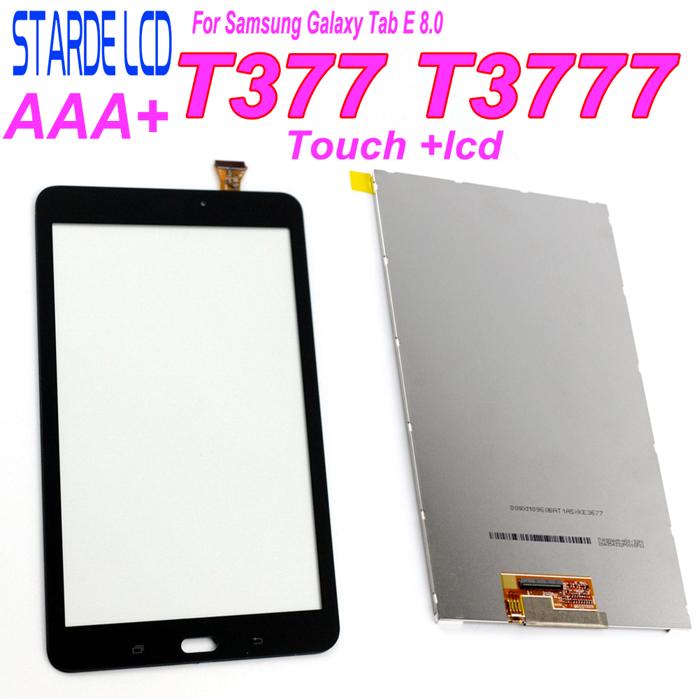For Samsung Galaxy Tab E 8.0 T3777 T377 Touch Screen Sensor Digitizer Glass Panel + LCD Display Screen Panel Monitor Repair