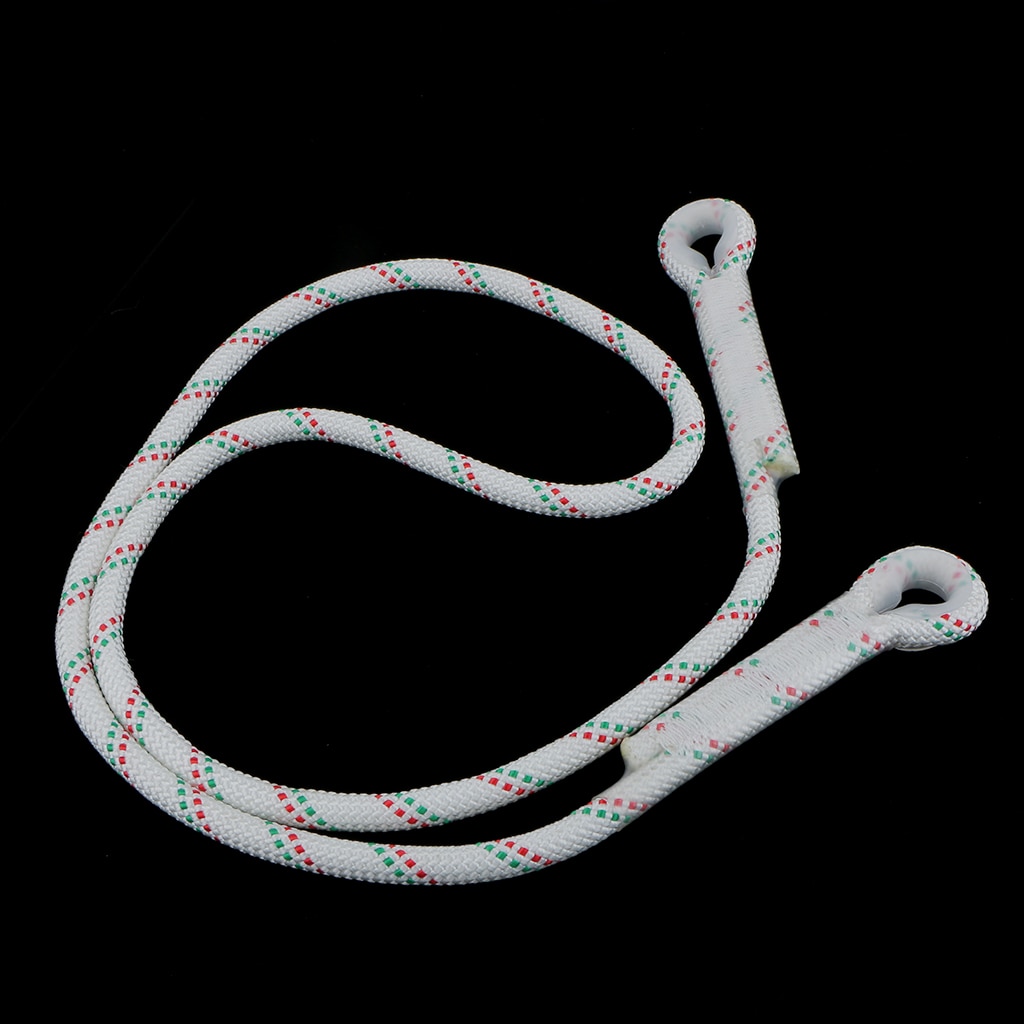 Outdoor Climbing Equipment 1PC 1M/1.5M 22KN Safety Rope Dynamic Rope Lanyard White Rock Climbing Accessory Fall Protection