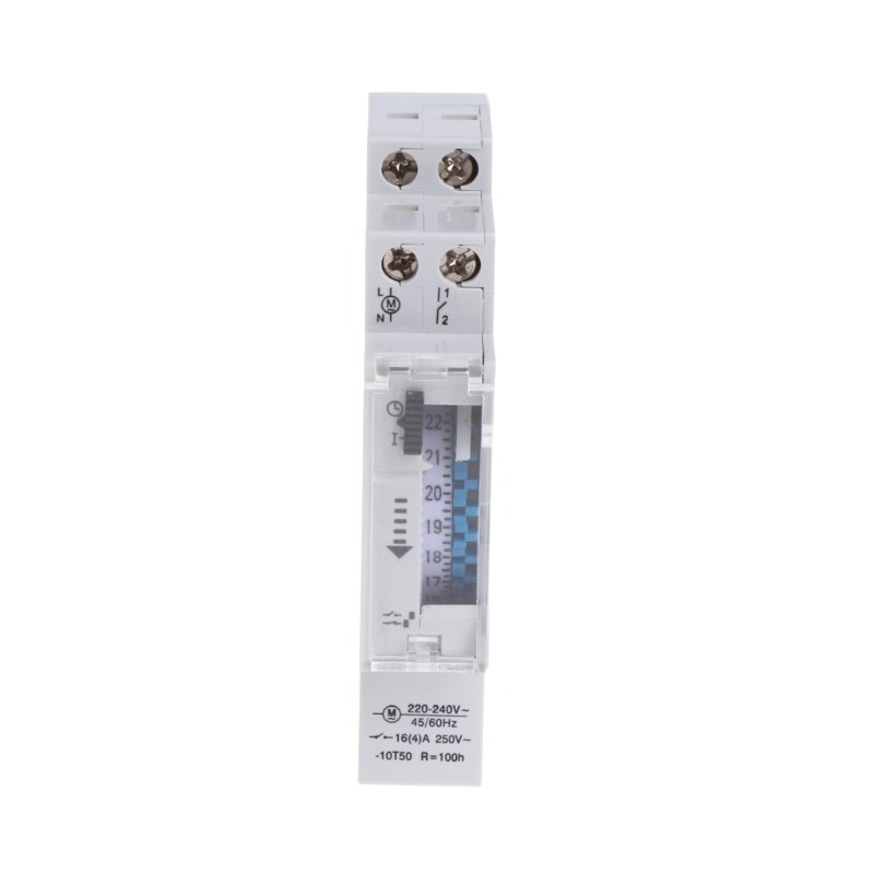 Mekanisk 24 timers programmerbar din-skinne-timer-relæ 110-240v 16a