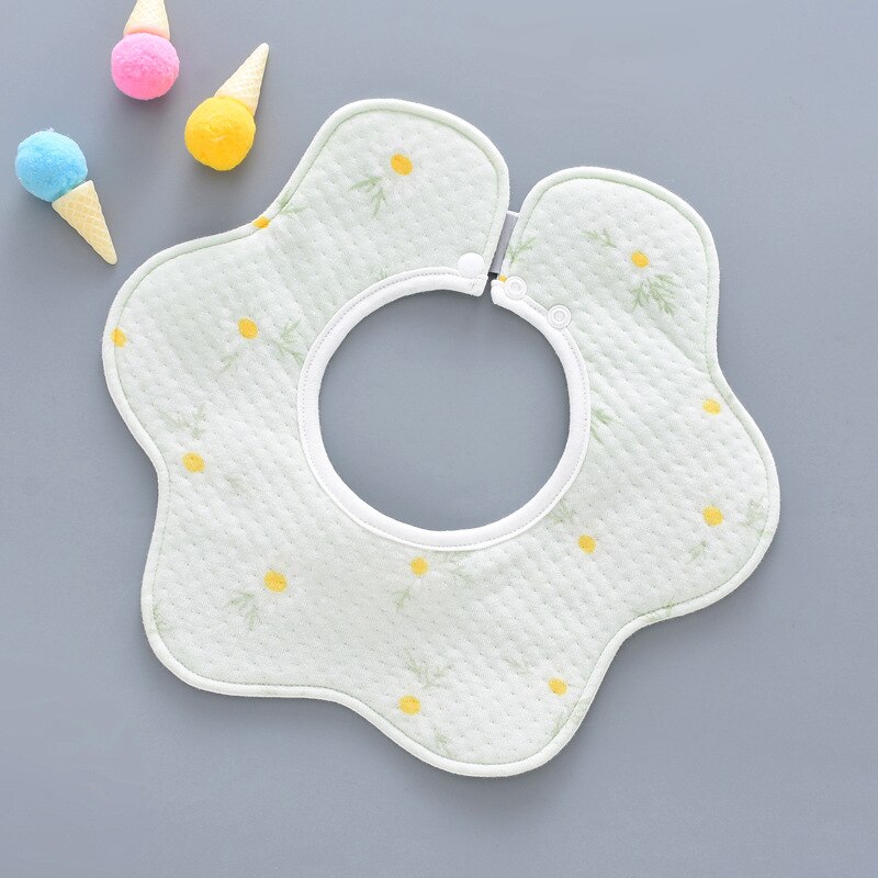 Baby Saliva Towel Bib Cotton 360 Degree Round Baby Bandana Bibs Flower Heart Style Catoon Stripe Baby Burp Cloths