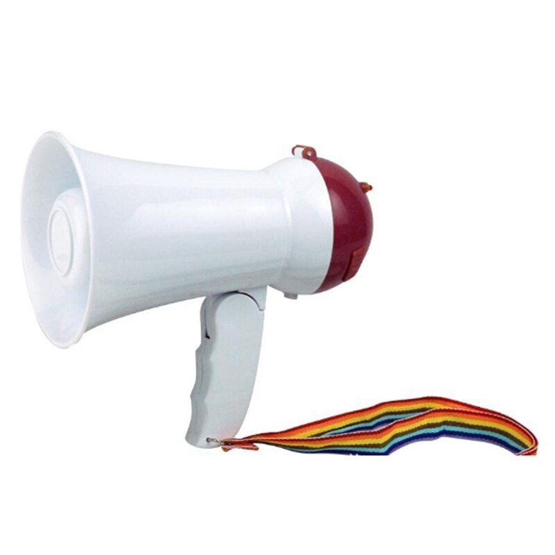 Megáfono portátil plegable de mano altavoz amplificador ruidoso grabador Bullhorn