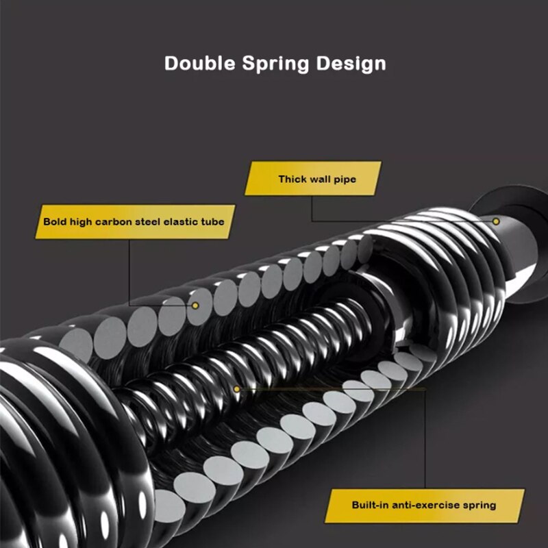 Expansor de brazo con resorte, barra de potencia para entrenamiento, gimnasio, ejercicio deportivo, 20Kg, 30Kg, 40Kg, 50Kg
