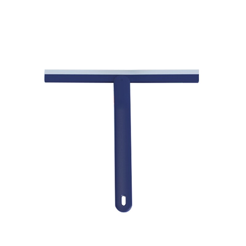 Shower Squeegee Window Glass Wiper Silicone Scraper Cleaner with Long Holdle Bathroom Mirror Wiper Scraper Glass Cleaning Tool: B-Blue