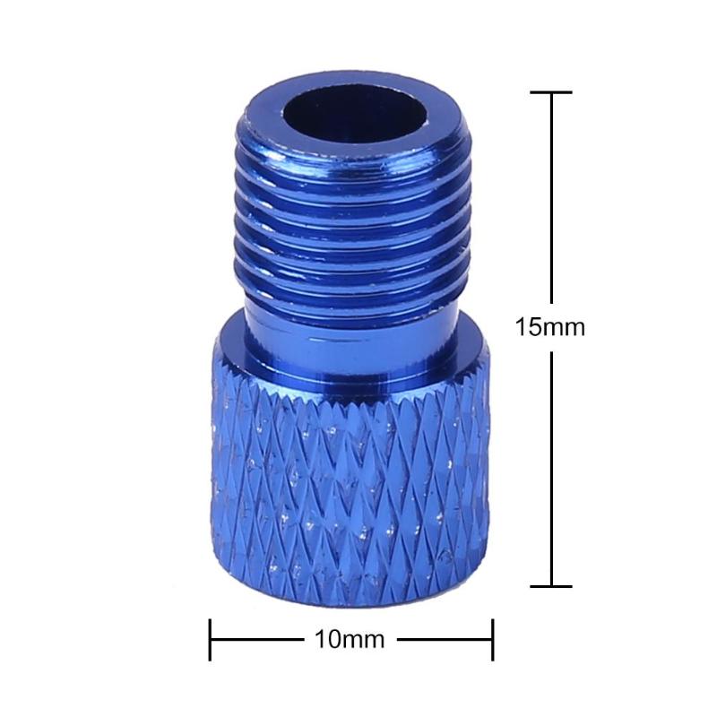 Schrader Valve Adapter Wear-resistant MTB Bike Valve Converter Fixed Gear Bicycle Presta to Schrader Valve Adapter: Blue