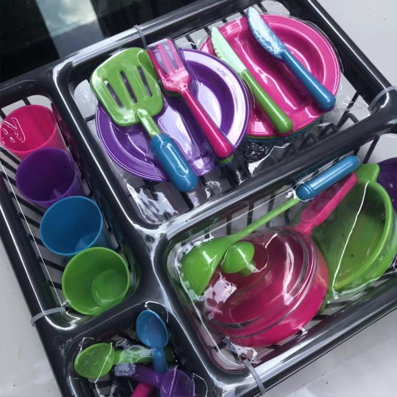 28Pc Kids Bestek Rollenspel Speelgoed Set Keuken Gebruiksvoorwerp Accessoires Potten Pannen