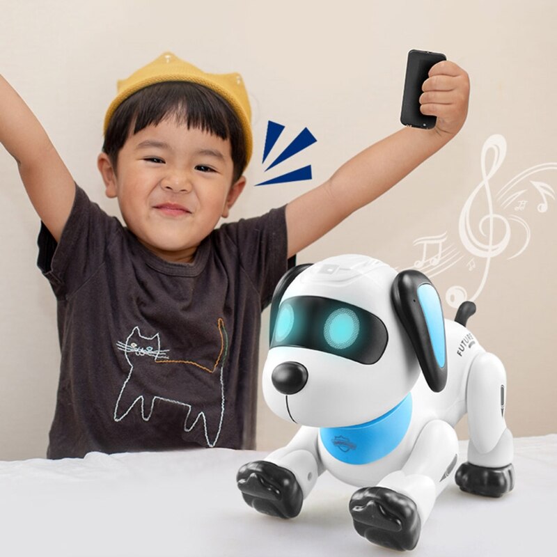 Fernbedienung Hund RC Robotic Stunt Welpen Voice Control Spielzeug Elektronische Haustier Tanzen Programmierbare Roboter mit Sound für