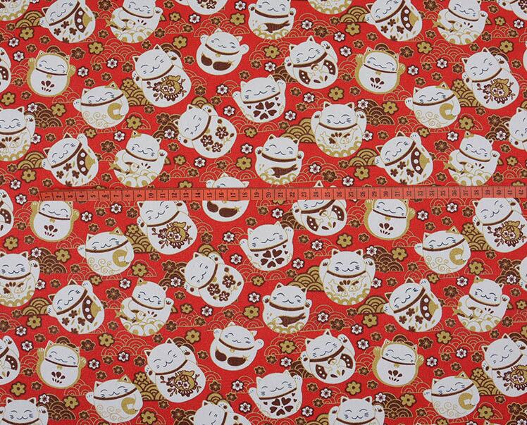 Tissu de coupe en coton 13 couleurs Shiba | Chiens inu chats chanceux, toile imprimée, tissu en coton, accessoires bricolage 1 mètre 0.914: 8