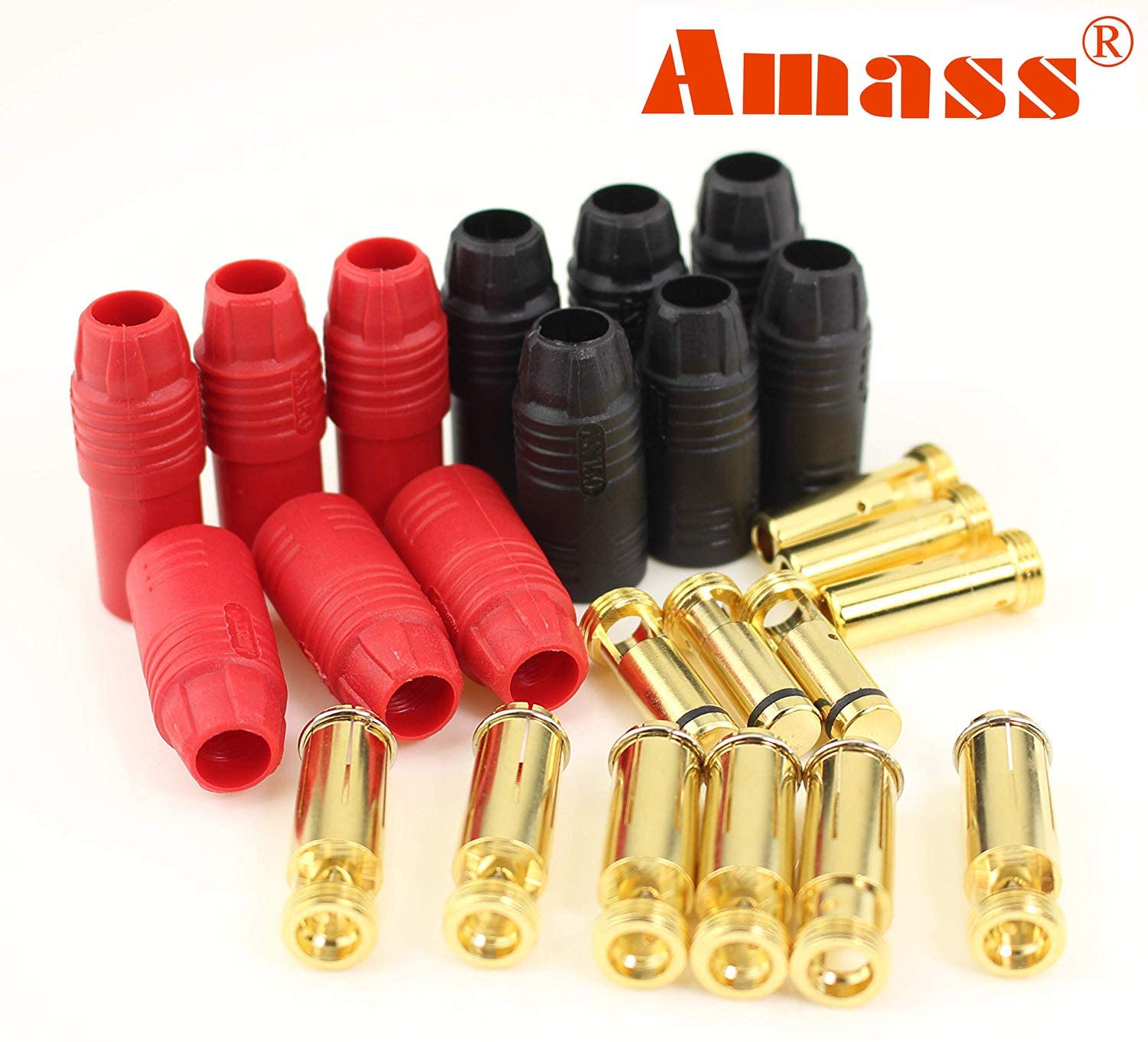 2Pairs 6Pairs Vergaren AS150 Man Vrouw Anti Vonk Connector 7 Mm Vergulde Banaan Plug Set Voor Batterij esc En Lading Lood