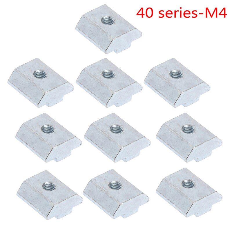 10Pcs T Sliding Hamer Moer Blok Vierkante Moeren M4/M5/M6 Moer 20/30/40/45 serie