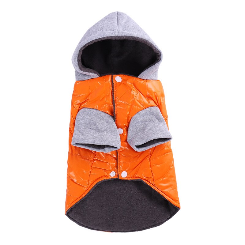 Warm Winter Dog Jacket Coat Puppy Pet Parkas Dog Vest Bulldog Clothes Waterproof Small Medium Dog Coat Clothes Multiple Sizes: orange / XL