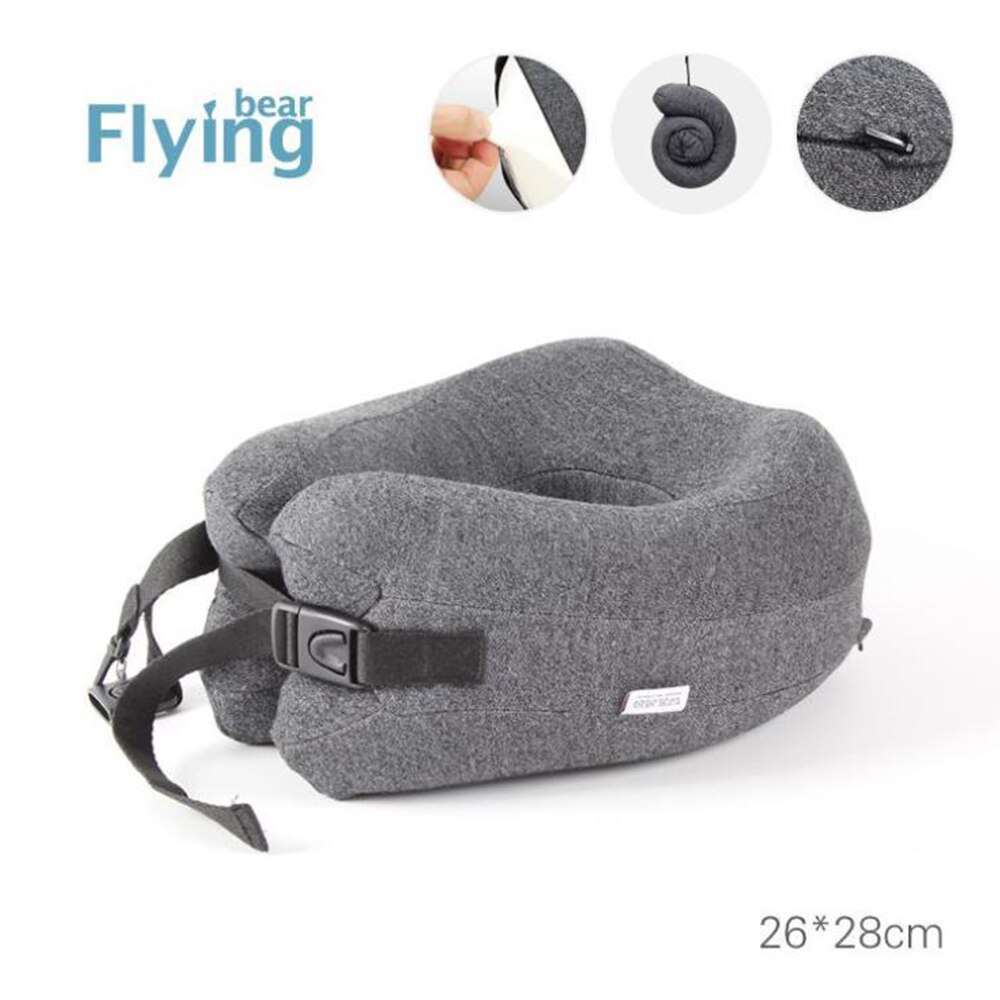 Travel Pillow–Memory Foam Neck Travel Pillows for Airplanes Trains Offices and Home,Neck and Head Support Pillow Sleeping Rest: Dark Gray