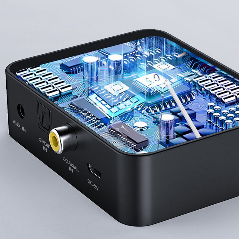 5.0 Bluetooth Adapter Support APTX/APTXLL 3.5mm Aux Jack SPDIF with LCD Sn Display Wireless Music o Transmitter