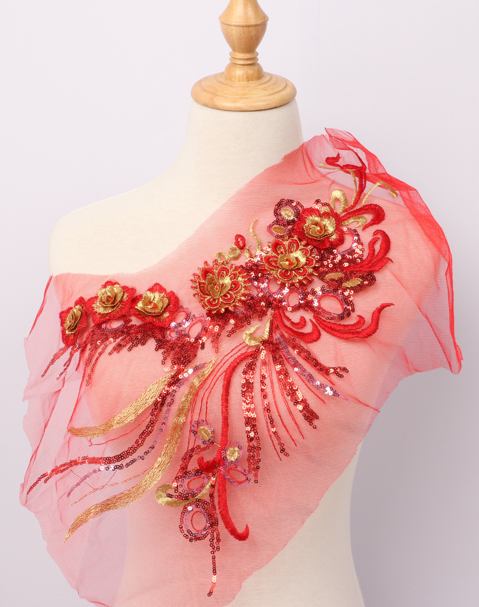 DIY sewing dresses flower applique 3D Applique lace embroidery