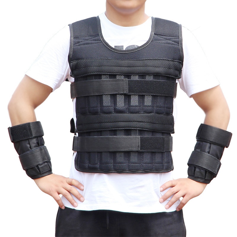 Loading Weight Vest For Boxing Weight Training Workout Fitness Gym Equipment Adjustable Waistcoat Jacket Sand Clothing: Single vest