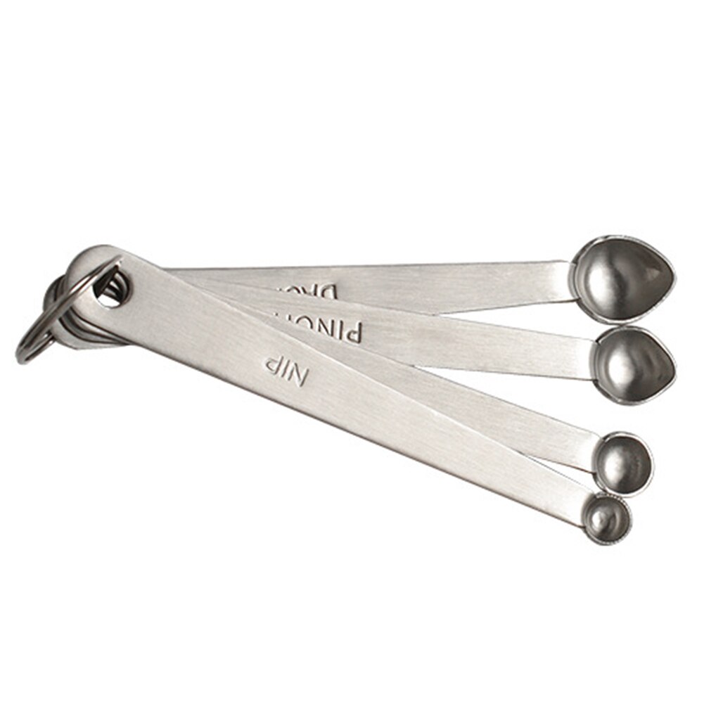 4 pièces assaisonnement mesure précis mesure cuillère acier inoxydable outil de cuisson Portable alimentaire Volume suspendu résistant à la chaleur