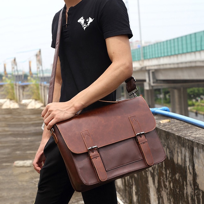 Brand Men Briefcase Shoulder Bag Messenger Bags Casual Business Laptop Briefcase Male Brand Simple Crossbody Bags