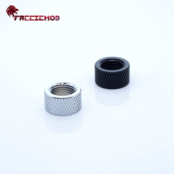 FREEZEMOD Double G1/4 Thread Female 10MM Butt Joint Connector Extender Diamond Pattern Compute PC Water Cooler Fitting HYCZT-B10