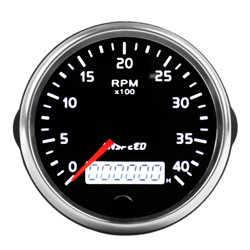 CNSPEED Universal GPS Speedometer 12V/24V Odometer 85Mm 0-4000RPM For Car Motorcycle LCD Tachometer: Default Title