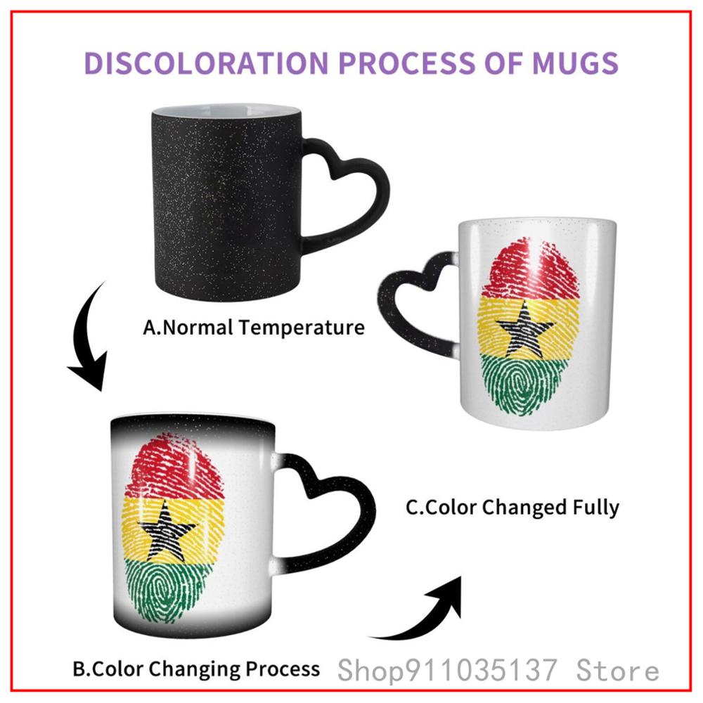 Ghana Vlag Wegwerp Voedsel Thermos Koffie K Mokken Glas Cups Tazas Set Groene Berg K Double Wall Kerst Paar