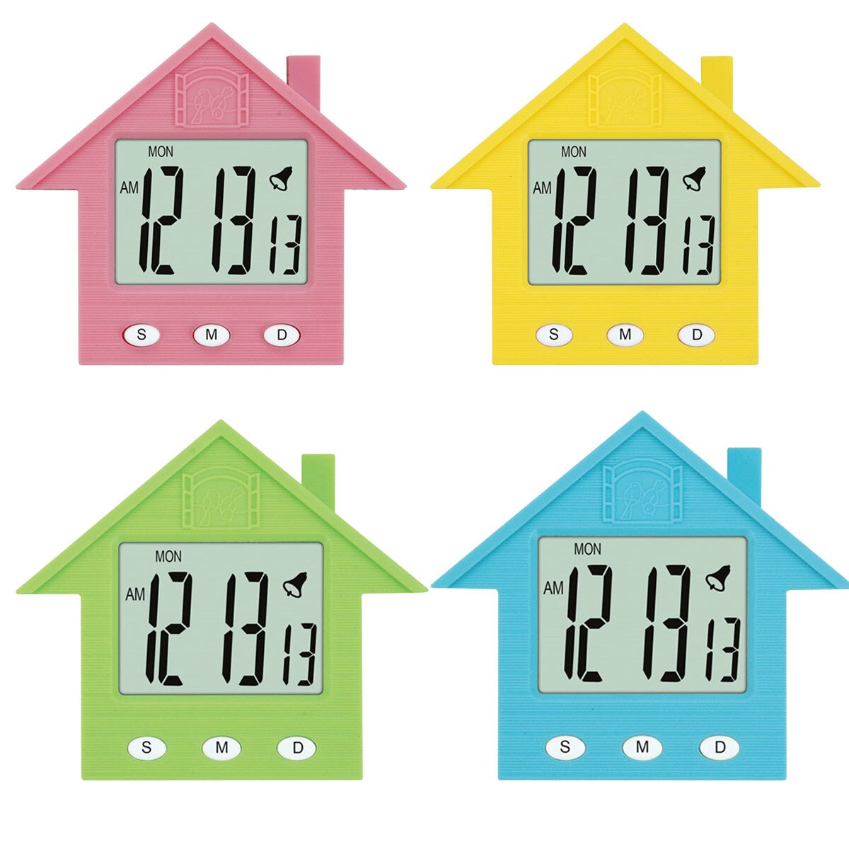 Mini reloj despertador digital led horloge casa estilo de dibujos animados sistema electrónico 24 horas magnet soporte gadgets dormitorio Escritorio