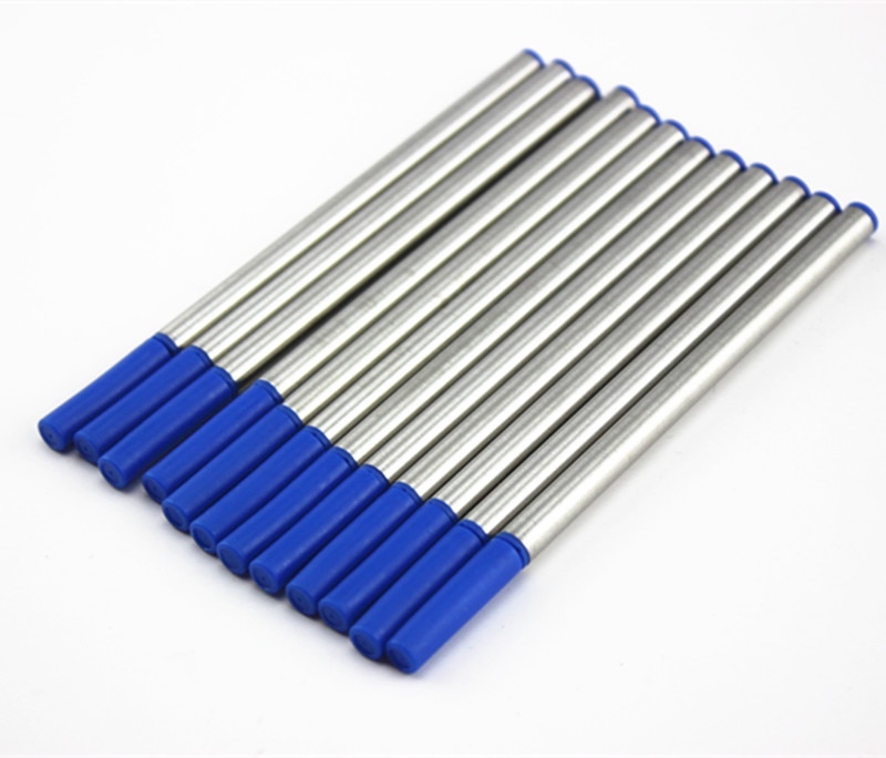 Recargas azules de , bolígrafo Rollerball de punta mediana, 10 unidades,