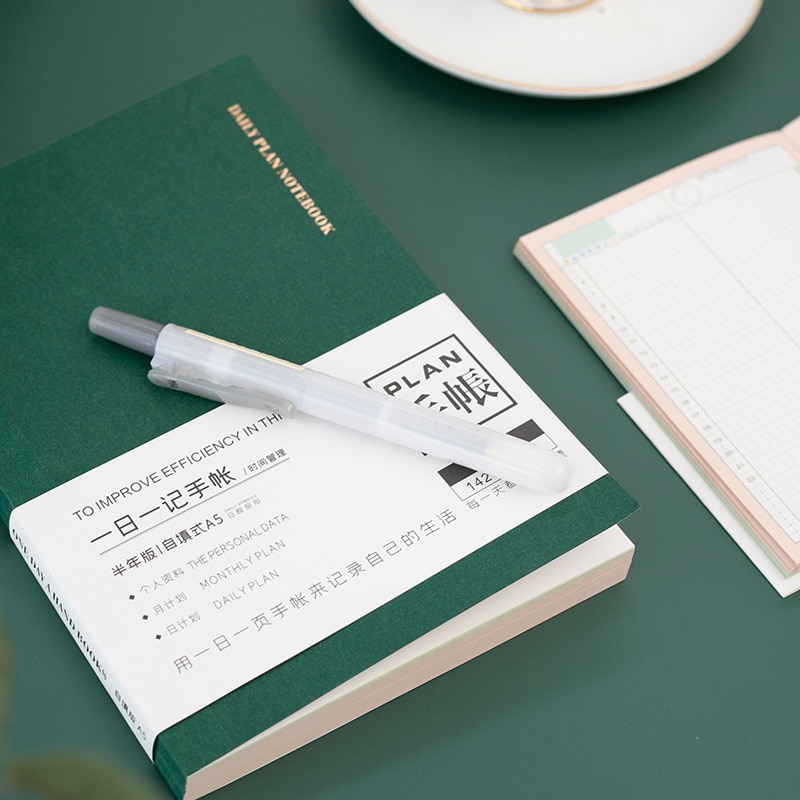 DIY Undated Time Management Agenda A5 Planner Book 224P DIY Monthly Daily Book