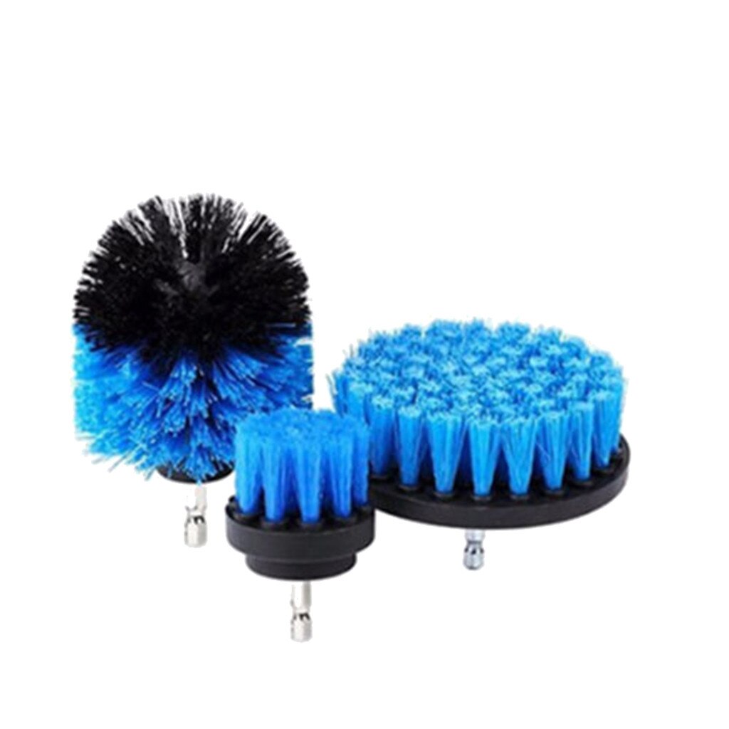 Electric drill brush Set Bathroom Surfaces Tub, Shower, Tile and Grout All Purpose Power Scrubber Cleaning Kit: 3PCS BL