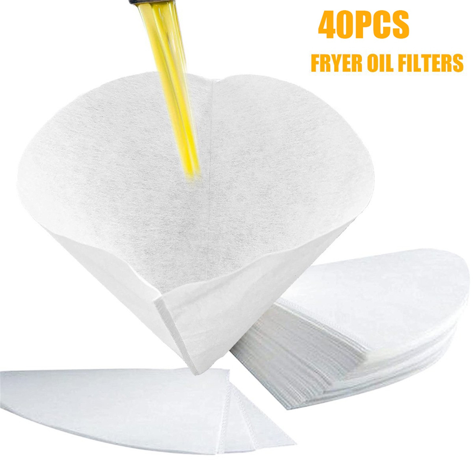 40 Stück Friteuse Ölfilter kegel Filter Vlies Filter kegel Speiseöl Filter kegel Filter küche Gaststätten Hotels Zubehör