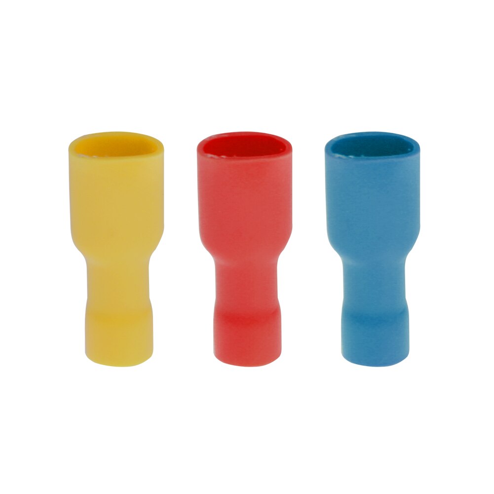 480pcs Cold-pressed Terminal Block Insulated Spade Cable Connector Connection Terminal Red Blue Yellow Combination Box