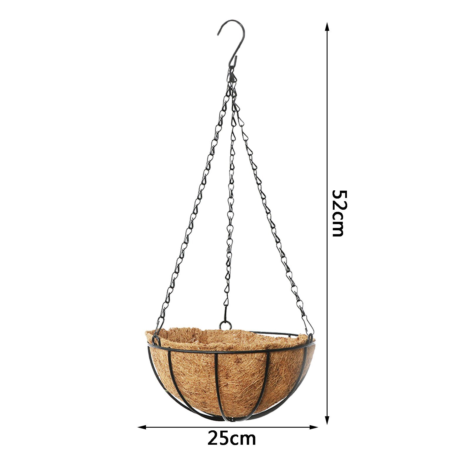 Panier suspendu pour plantes, support pour pot de fleurs, corde de levage, crochet de suspension, décoration de jardin de maison: B