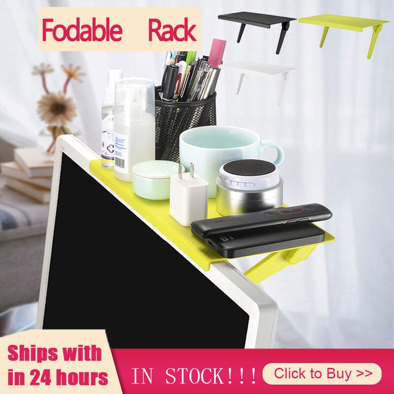 Storage Rack Screen Top Shelf Adjustable Computer Monitor Riser Desktop Stand Storage Organize Tools Storage Holder Home Hooks