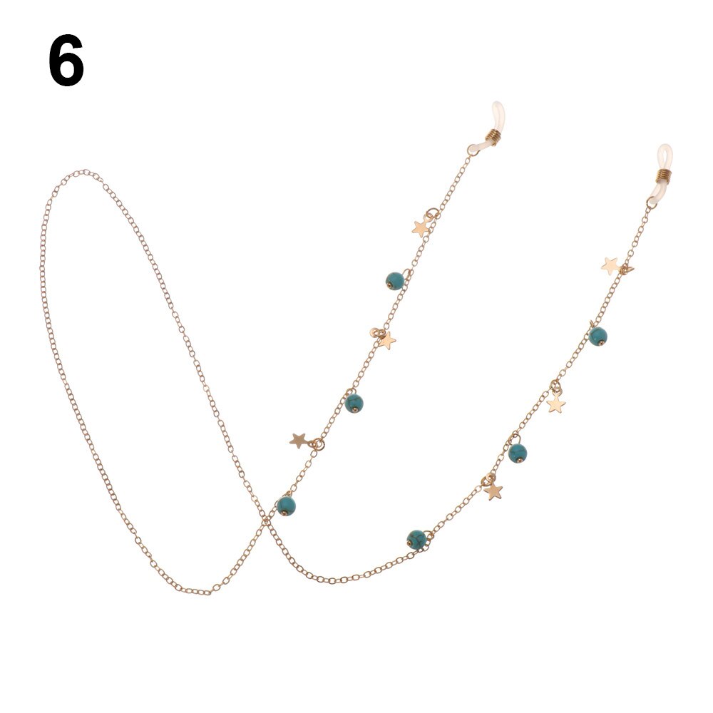 1Pcs Brillen Strap Leesbril Opknoping Ketting Zonnebril Bril Holder Neck Cord Bril Anti Slip Metalen Ketting: 6