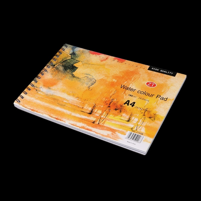 A4 Watercolor Paper Art Artist Sketchbook Sketch Pad Drawing Painting 24 Sheet