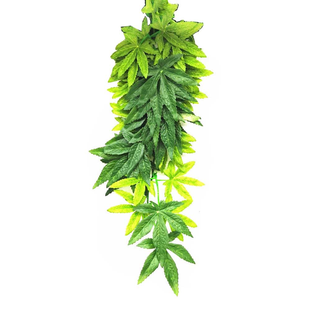 12 Inch Plastic Artificial Vine Pet Supplies Fish Tank For Reptile Ornament Realistic Simulated Plant With Suction Cup Handmade: 01