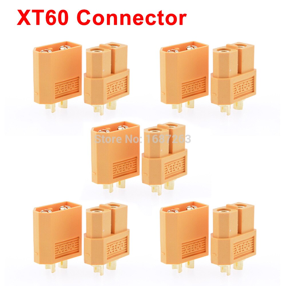 10 Pairs XT30 XT30U XT60 XT60H XT90 EC2 EC3 EC5 T Plug Battery Connector Set Male Female Gold Plated Banana Plug for RC Parts: 5pairs XT60