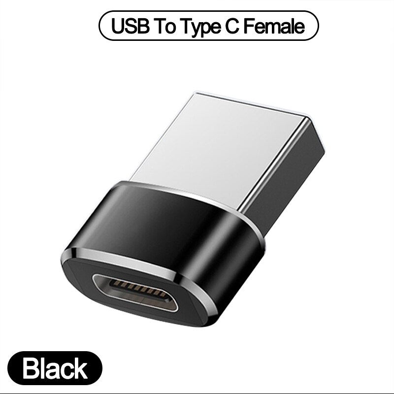 4 Sets Type C Naar Micro Usb Kabel Type C Naar Usb 3.0 Otg Adapter Voor Macbookpro Xiaomi Huawei Samsung telefoon Opladen Kabel Lader: USB-Type C  Black